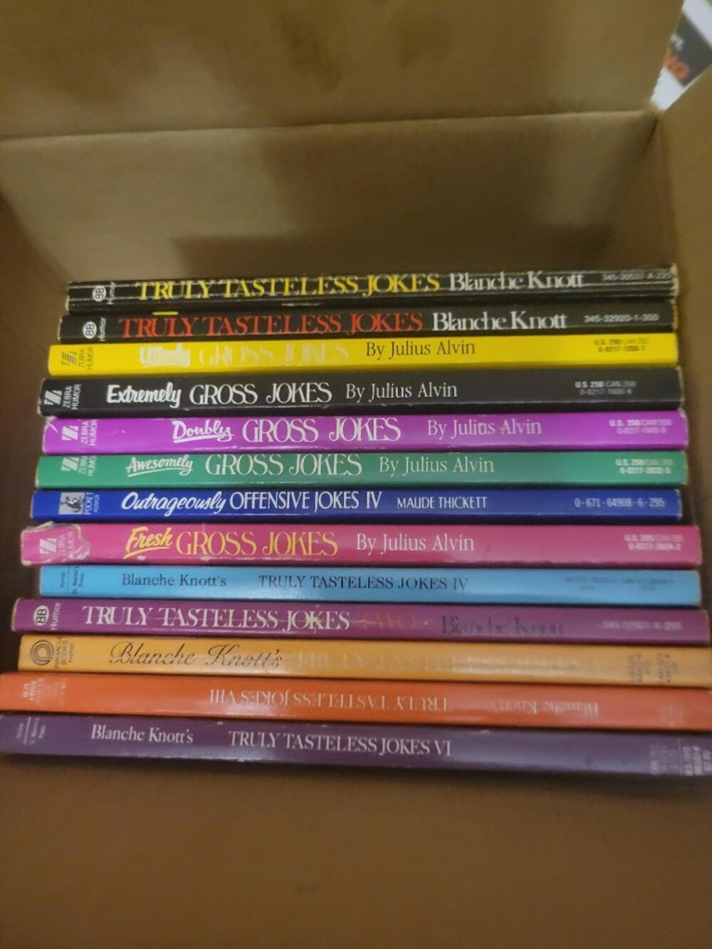 13 unique titles - Truly Tasteless Jokes - vintage 1983 editions